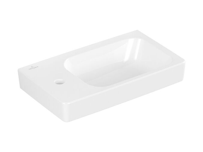 Villeroy & Boch Architectura umývátko 48x27,5 cm, otvor pro baterii vlevo, obdélník, s přepadem, Bílá Alpin