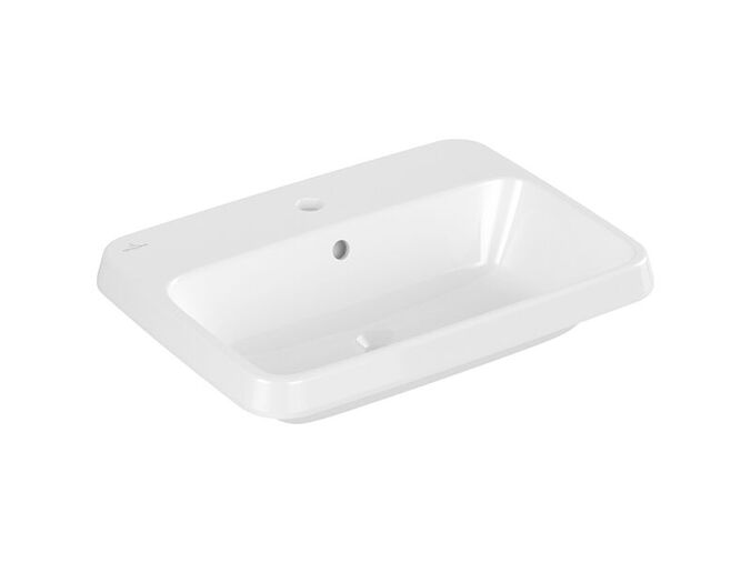 Villeroy & Boch Architectura zápustné umyvadlo, 60x45 cm, otvor pro baterii, s přepadem, bílá Alpin