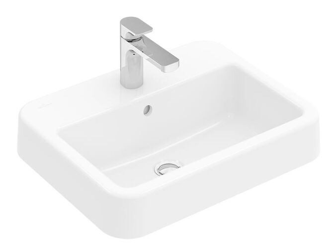 Villeroy & Boch Architectura umyvadlo zápustné 56x44 cm, otvor pro baterii, s přepadem, bílá Alpin