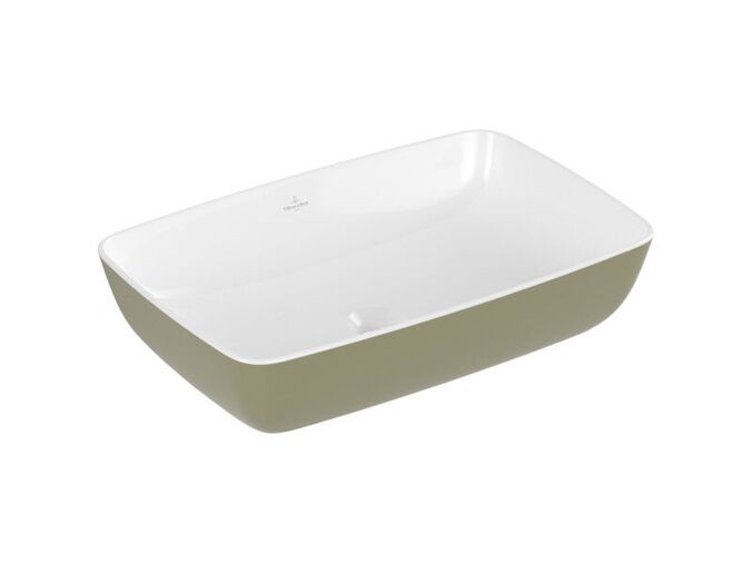 Villeroy & Boch Artis umyvadlo na desku, 58x38,5 cm, bez přepadu, Sage Green