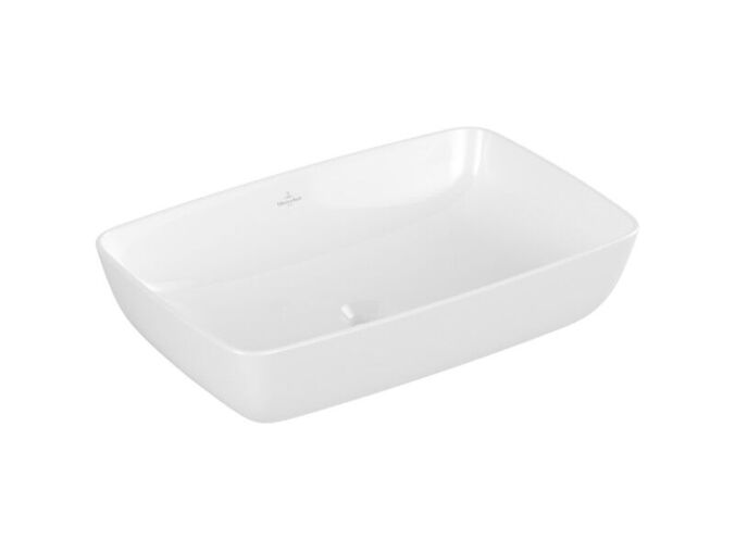 Villeroy & Boch Artis umyvadlo na desku, 58x38,5 cm, bez přepadu, Stone White, CeramicPlus