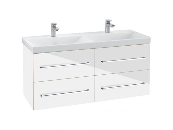 Villeroy & Boch Avento skříňka pod umyvadlo, 118x45,2x51,4 cm, 4x zásuvka, Crystal White