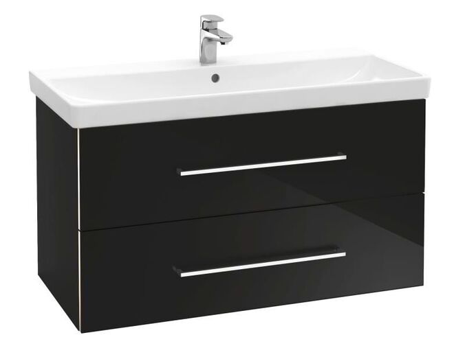 Villeroy & Boch Avento skříňka pod umyvadlo, 78x45,2x51,4 cm, 2x zásuvka, Crystal Black