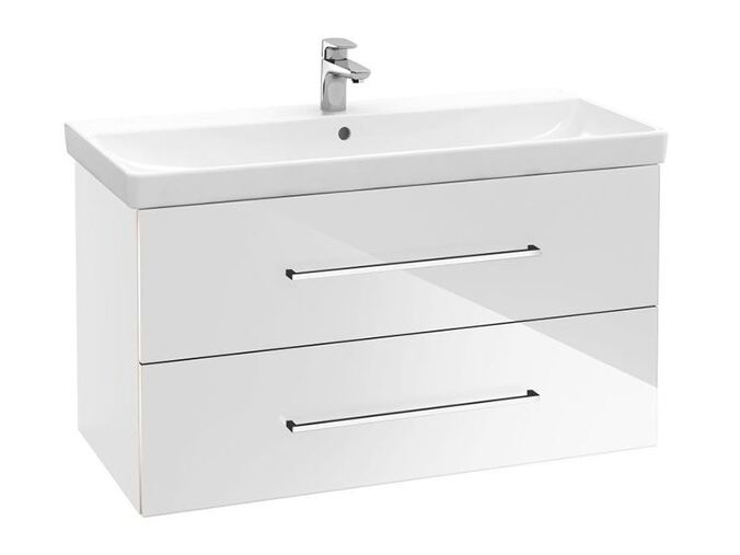 Villeroy & Boch Avento skříňka pod umyvadlo, 98x45,2x51,4 cm, 2x zásuvka, Crystal White