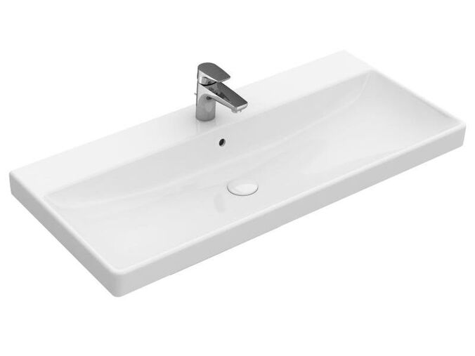 Villeroy & Boch Avento umyvadlo 100x47 cm, otvor pro baterii, s přepadem, CeramicPlus, bílá Alpin