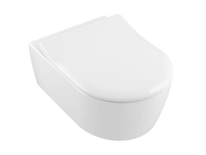 Villeroy & Boch Avento závěsné WC se SlimSeat sedátkem SoftClosing, DirectFlush, CeramicPlus, bílá Alpin