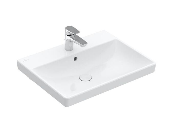 Villeroy & Boch Avento umyvadlo 60x47 cm, otvor pro baterii, s přepadem, CeramicPlus, bílá Alpin