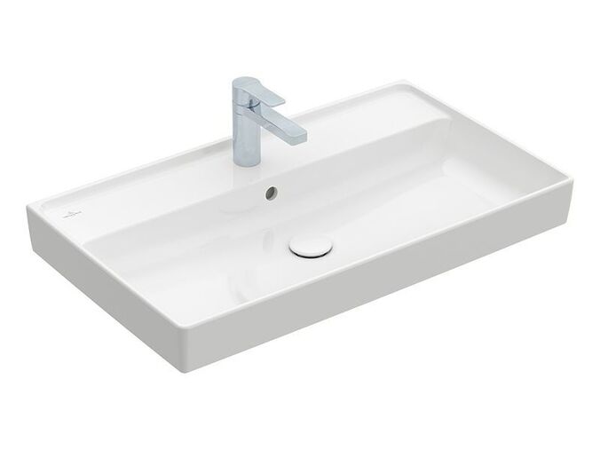 Villeroy & Boch Collaro umyvadlo 80x47 cm, otvor pro bateriii, s přepadem, bílá Alpin