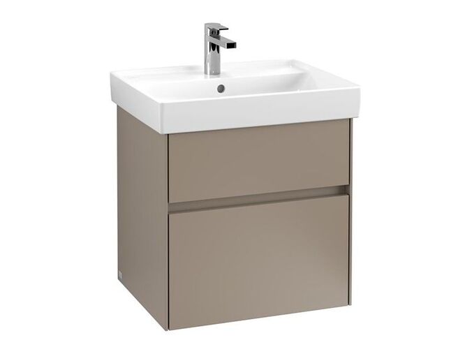 Villeroy & Boch Collaro skříňka pod umyvadlo, 55,4x44,4x54,6 cm, 2x zásuvka, Truffle Grey