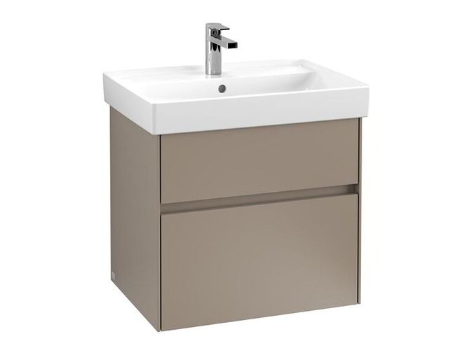 Villeroy & Boch Collaro skříňka pod umyvadlo, 60,4x44,4x54,6 cm, 2x zásuvka, Truffle Grey