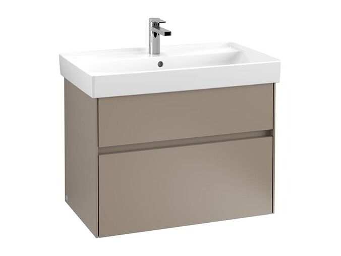 Villeroy & Boch Collaro skříňka pod umyvadlo, 75,4x44,4x54,6 cm, 2x zásuvka, Truffle Grey