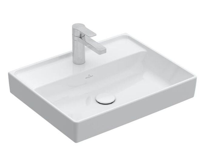 Villeroy & Boch Collaro umyvadlo 55x44 cm, otvor pro bateriii, bez přepadu, bílá Alpin