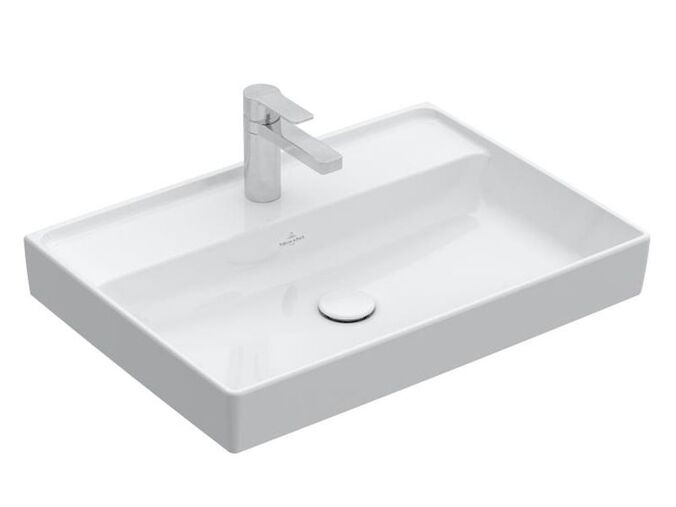 Villeroy & Boch Collaro umyvadlo 65x47 cm, otvor pro bateriii, bez přepadu, bílá Alpin