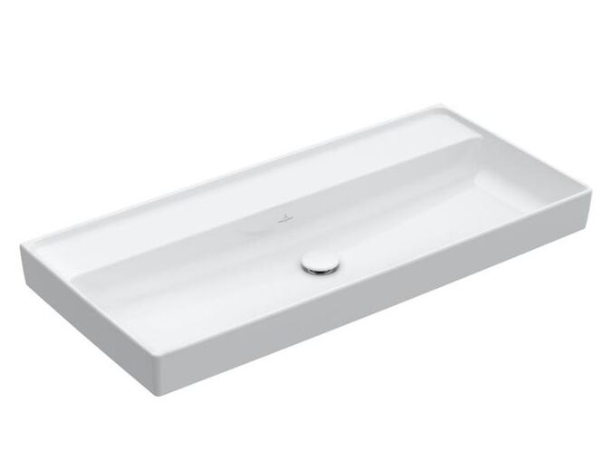 Villeroy & Boch Collaro umyvadlo 100x47 cm, bez otvoru pro baterii, bez přepadu, bílá Alpin