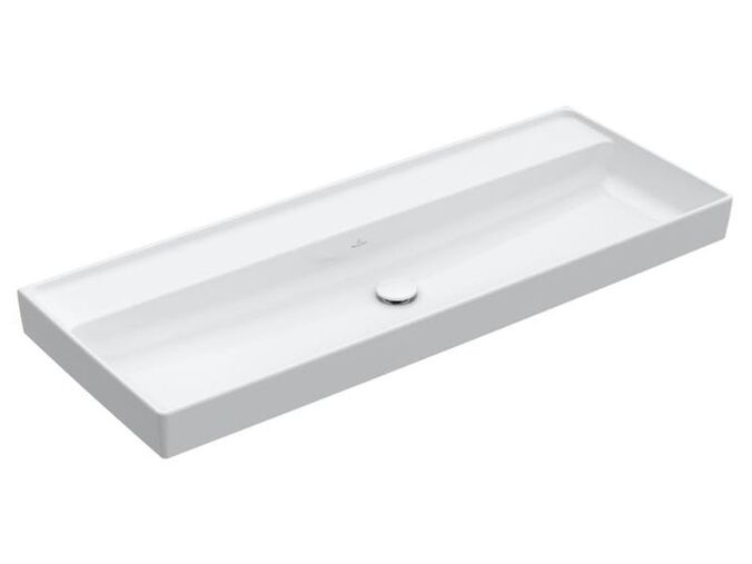 Villeroy & Boch Collaro umyvadlo 120x47 cm, bez otvoru pro baterii, bez přepadu, CeramicPlus, bílá Alpin