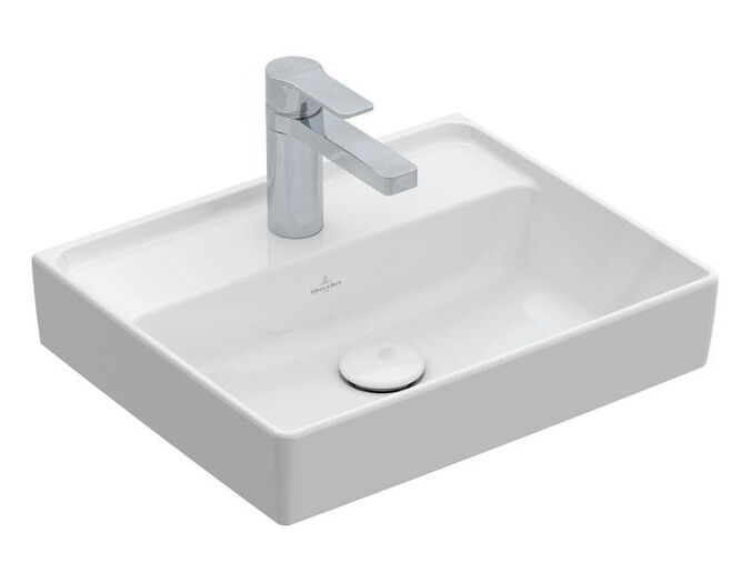 Villeroy & Boch Collaro umývátko 45x37 cm, otvor pro bateriii, bez přepadu, CeramicPlus, bílá Alpin