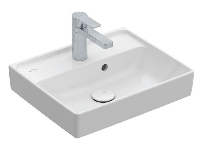 Villeroy & Boch Collaro umývátko 45x37 cm, otvor pro bateriii, s přepadem, CeramicPlus, bílá Alpin