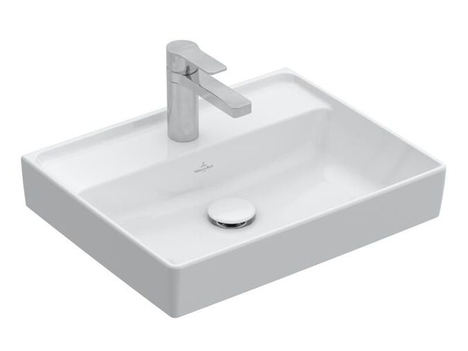 Villeroy & Boch Collaro umývátko 50x40 cm, otvor pro bateriii, bez přepadu, CeramicPlus, bílá Alpin