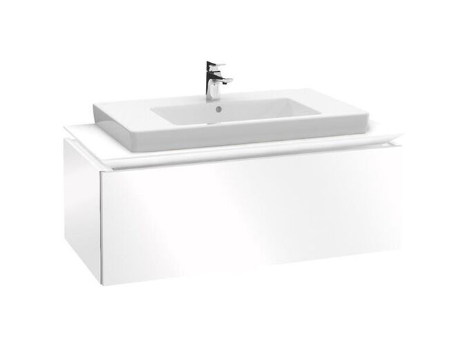 Villeroy & Boch Legato skříňka pod umyvadlo 100x38x50 cm, 1x zásuvka, Glossy White