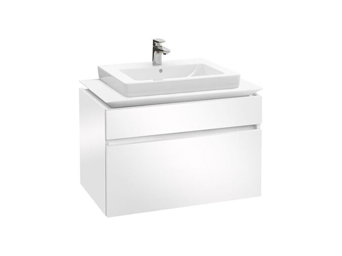 Villeroy & Boch Legato skříňka pod umyvadlo 100x55x50 cm, 2x zásuvka, Glossy White