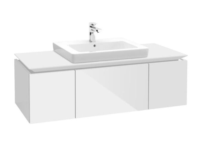 Villeroy & Boch Legato skříňka pod umyvadlo 120x38x50 cm, 3x zásuvka, Glossy White