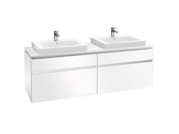 Villeroy & Boch Legato skříňka pod umyvadlo 160x55x50 cm, 4x zásuvka, Glossy White