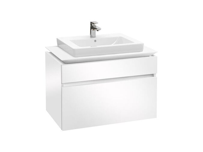 Villeroy & Boch Legato skříňka pod umyvadlo 80x55x50 cm, 2x zásuvka, Glossy White