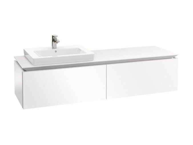 Villeroy & Boch Legato skříňka pod umyvadlo vlevo 160x38x50 cm, 2x zásuvka, Glossy White