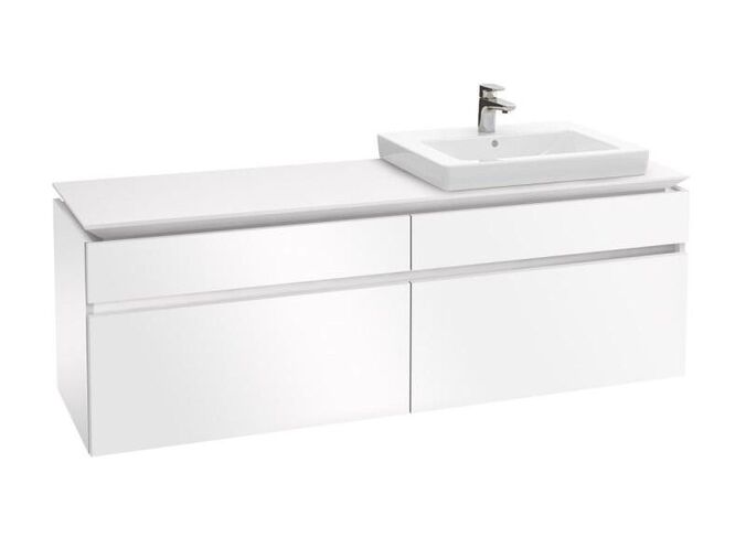 Villeroy & Boch Legato skříňka pod umyvadlo vpravo 160x55x50 cm, 4x zásuvka, Glossy White