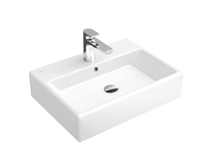 Villeroy & Boch Memento umyvadlo 60x42 cm, s přepadem, otvor pro baterii, bílá Alpin