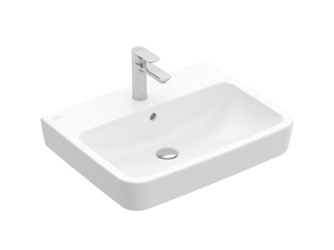 Villeroy & Boch O.novo umyvadlo 60x46 cm, otvor pro baterii, s přepadem, bílá alpin