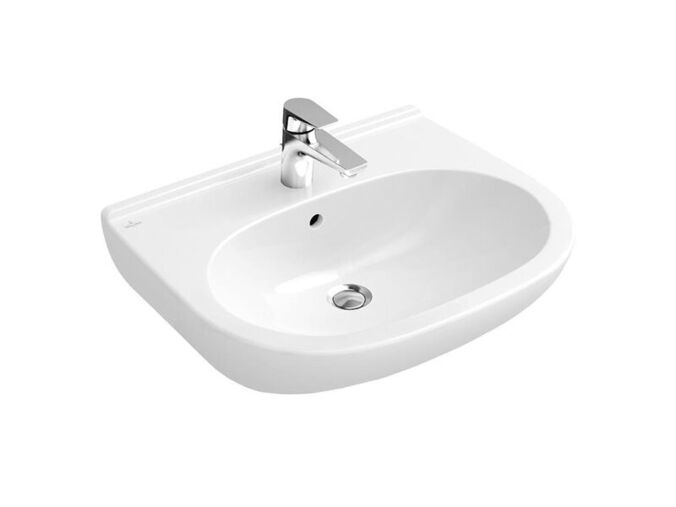 Villeroy & Boch O.novo umyvadlo 55x45 cm, otvor pro baterii, s přepadem, bílá Alpin