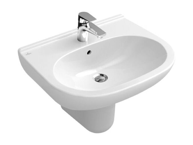 Villeroy & Boch O.novo umyvadlo 55x45 cm, otvor pro baterii, s přepadem, CeramicPlus, bílá Alpin