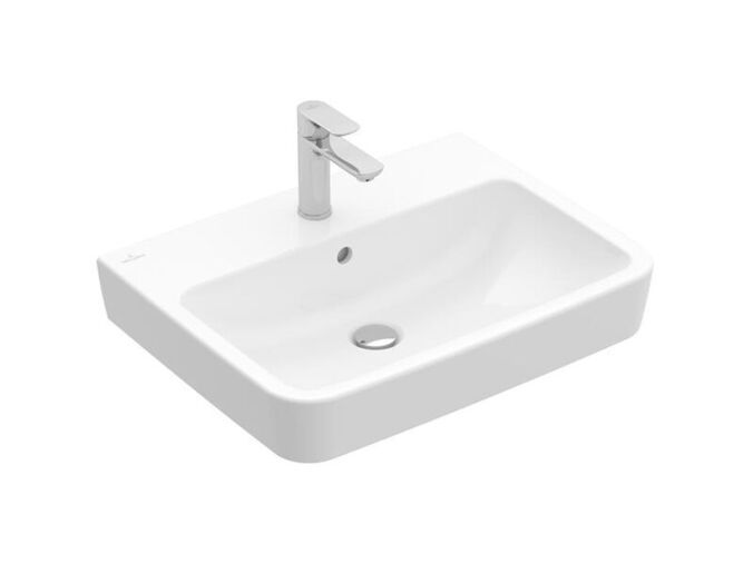 Villeroy & Boch O.novo umyvadlo 55x46 cm, otvor pro baterii, s přepadem, bílá Alpin