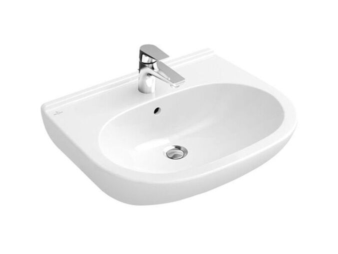 Villeroy & Boch O.novo umyvadlo 60x49 cm, otvor pro baterii, s přepadem, CeramicPlus, bílá Alpin