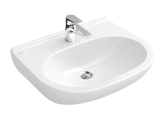 Villeroy & Boch O.novo umyvadlo 55x45 cm, otvor pro baterii, bez přepadu, bílá Alpin