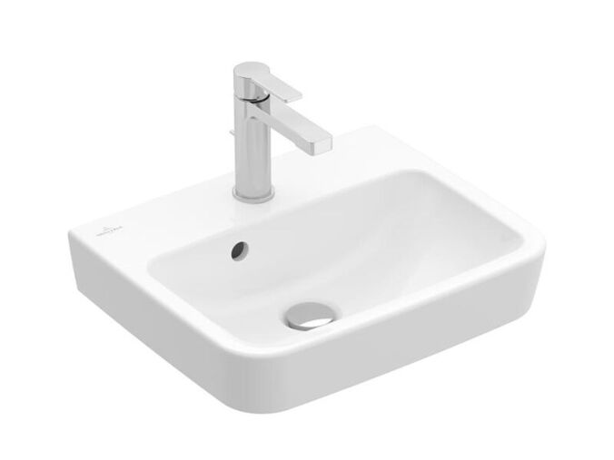 Villeroy & Boch O.novo umývátko 45x37 cm, otvor pro baterii, s přepadem, bílá Alpin