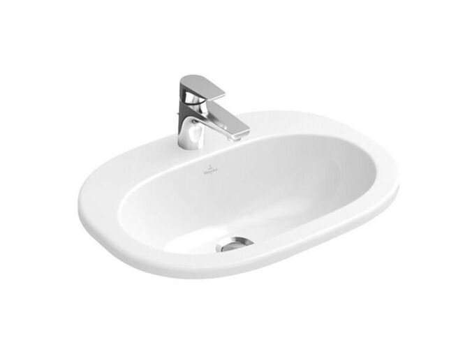 Villeroy & Boch O.novo zápustné umyvadlo 56x40,5 cm, otvor pro baterii, s přepadem, CeramicPlus, bílá Alpin