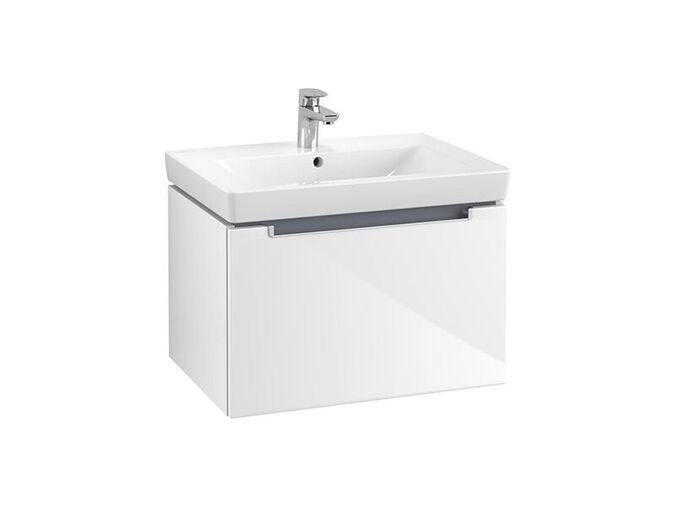 Villeroy & Boch Subway 2.0 skříňka pod umyvadlo 63,7x42x45,4 cm, 1x zásuvka, Glossy White