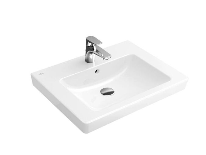 Villeroy & Boch Subway 2.0 umyvadlo 60x47 cm, otvor pro baterii, s přepadem, bílá Alpin