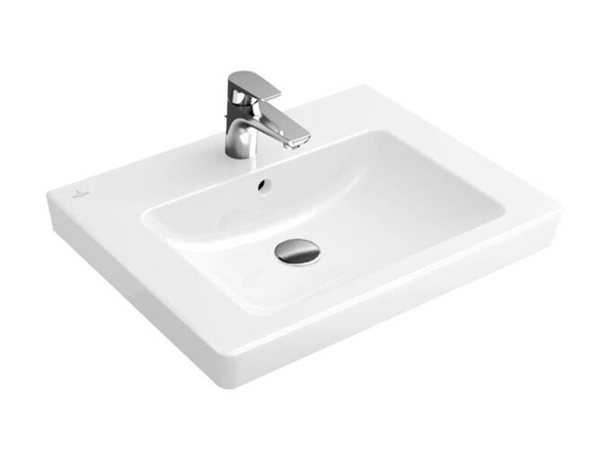 Villeroy & Boch Subway 2.0 umyvadlo 65x47 cm, broušená spodní strana, otvor pro baterii, s přepadem, CeramicPlus, bílá Alpin