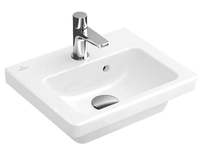 Villeroy & Boch Subway 2.0 umývátko 37x30,5 cm, otvor pro baterii, s přepadem, bílá Alpin