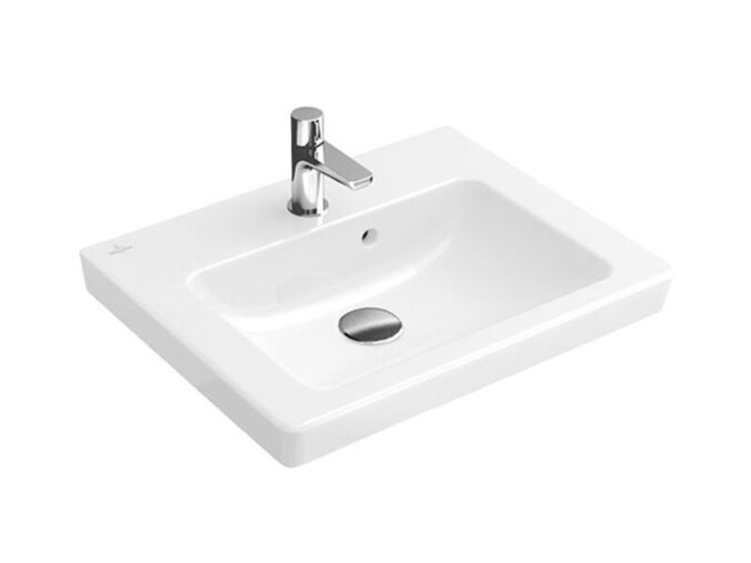 Villeroy & Boch Subway 2.0 umývátko 45x37 cm, otvor pro baterii, s přepadem, bílá Alpin