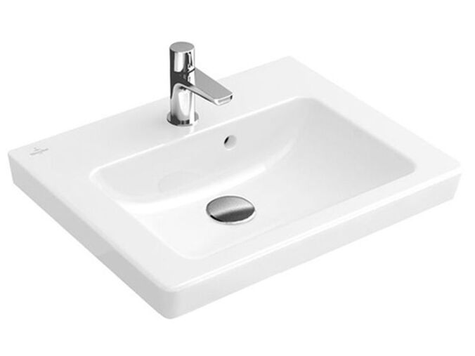 Villeroy & Boch Subway 2.0 umývátko 50x40 cm, otvor pro baterii, s přepadem, bílá Alpin