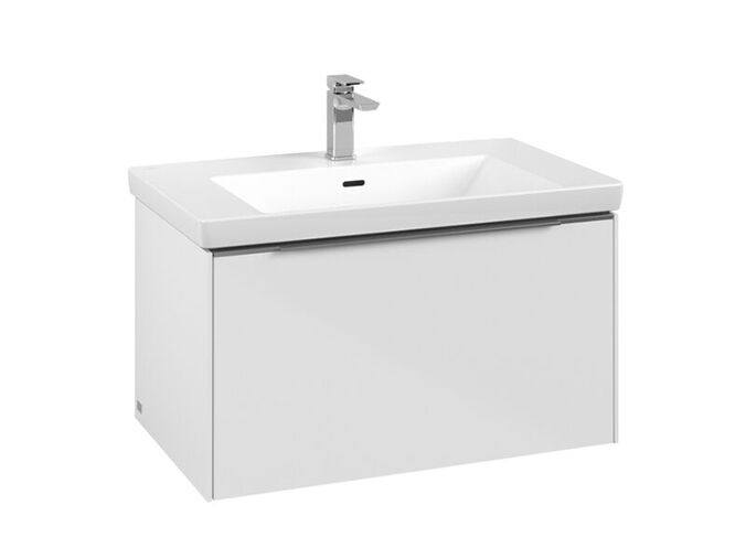 Villeroy & Boch Subway 3.0 skříňka pod umyvadlo s osvětlením 77,2x47,8x42,9 cm, 1x zásuvka, Brilliant White