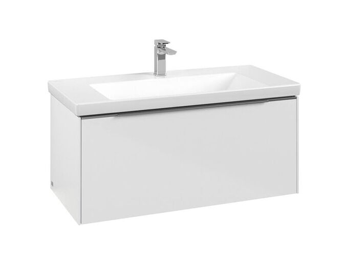 Villeroy & Boch Subway 3.0 skříňka pod umyvadlo 97,3x47,8x42,9 cm, 1x zásuvka, Brilliant White