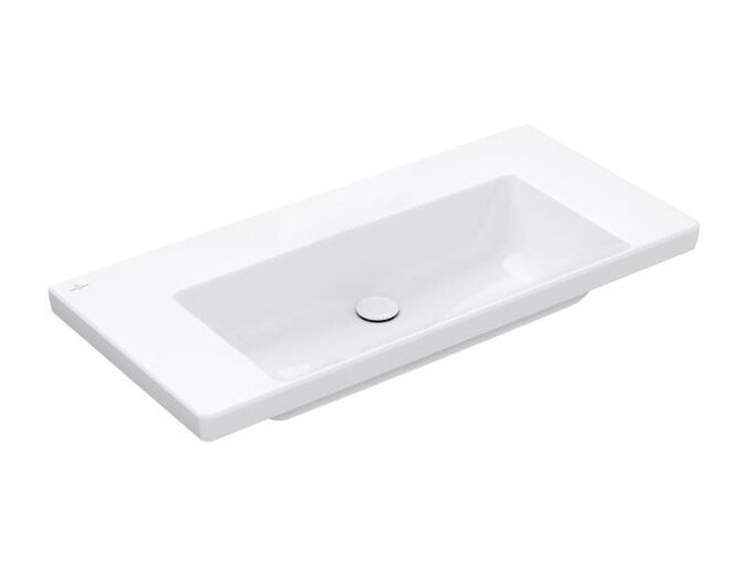 Villeroy & Boch Subway 3.0 umyvadlo 100x47 cm, bez otvoru pro baterii, bez přepadu, CeramicPlus, bílá Alpin