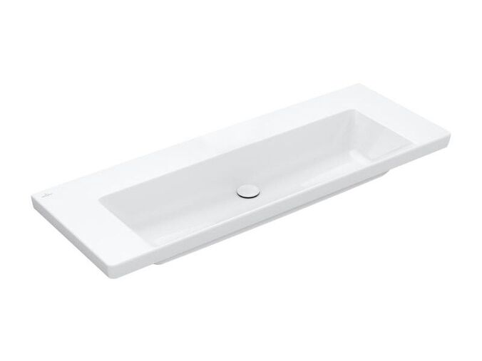 Villeroy & Boch Subway 3.0 umyvadlo 130x47 cm, bez otvoru pro baterii, bez přepadu, CeramicPlus, bílá Alpin