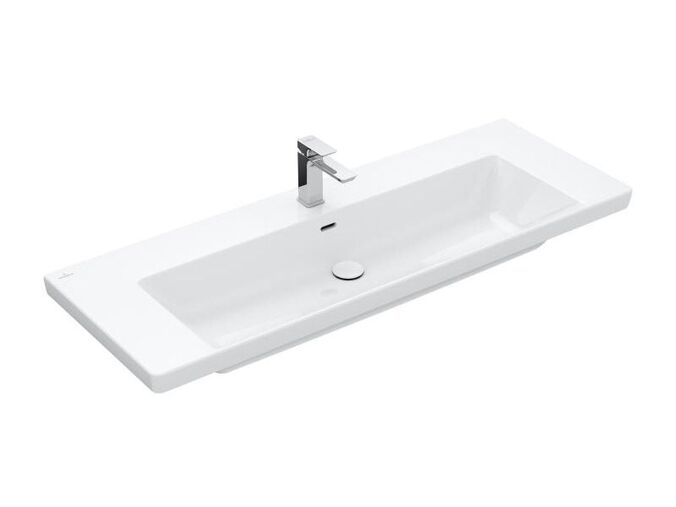 Villeroy & Boch Subway 3.0 umyvadlo 130x47 cm, otvor pro baterii, s přepadem, CeramicPlus, bílá Alpin