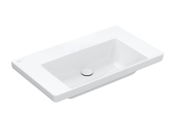 Villeroy & Boch Subway 3.0 umyvadlo 80x47 cm, bez otvoru pro baterii, bez přepadu, CeramicPlus, bílá Alpin